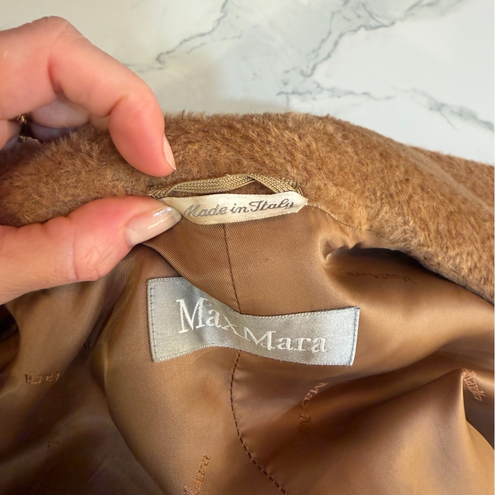 Max Mara Alpaca Camel Teddy Swing Coat 2 4 XS S - Picture 10 of 10